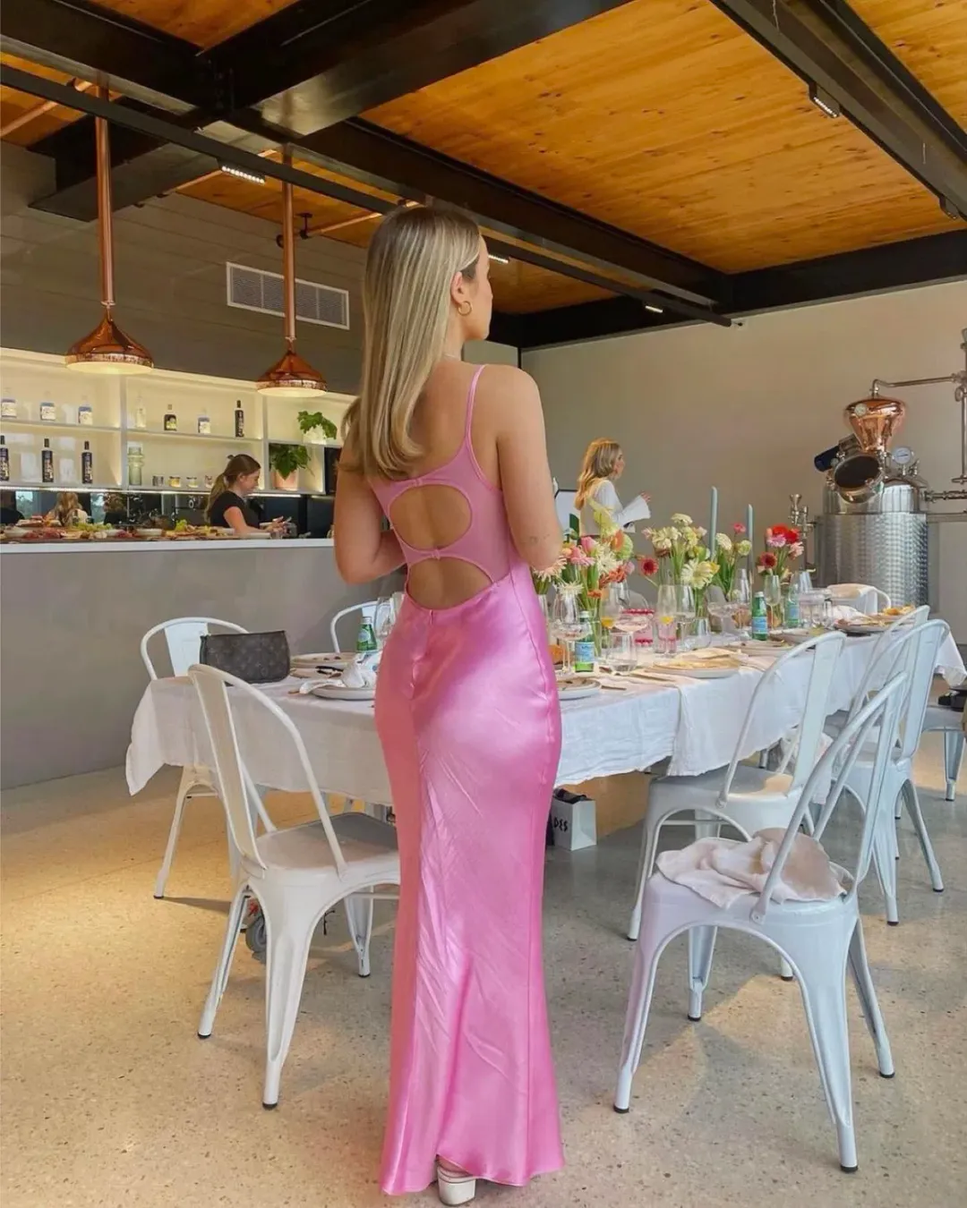 Bec & Bridge Malyka Maxi Dress Candy Pink Size 8 for rent on The Volte - main image