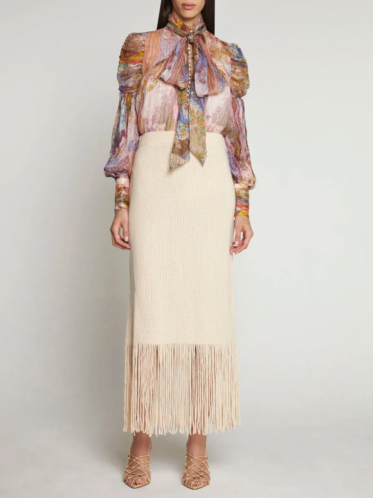 Zimmermann Kaleidoscope Lurex Blouse Print Size 3/Au 14 for rent on The Volte - main image