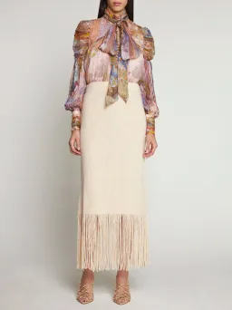 Zimmermann Kaleidoscope Lurex Blouse Print Size 3/Au 14 for rent on The Volte - image 1