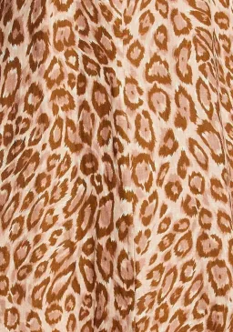 Zimmermann Concert Linen Leopard Print Dress Size 4/Au 16 for rent on The Volte - image 3
