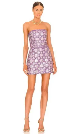 Retrofete ‘Heather’ Lilac Beaded Mini Dress for rent on The Volte - image 4