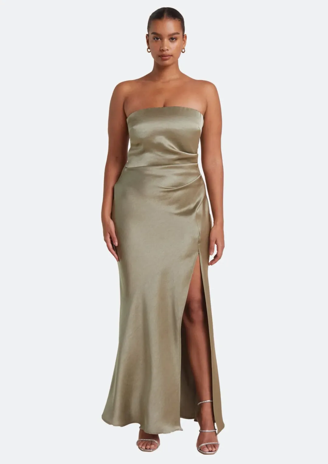 Bec & Bridge Dreamer Strapless Dress in Sage Size 14 for rent on The Volte - main image