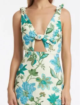 Sir the Label Alexandre Tie Midi Dress Marguerite Floral Print Size 3 / Au 12 for rent on The Volte - image 2