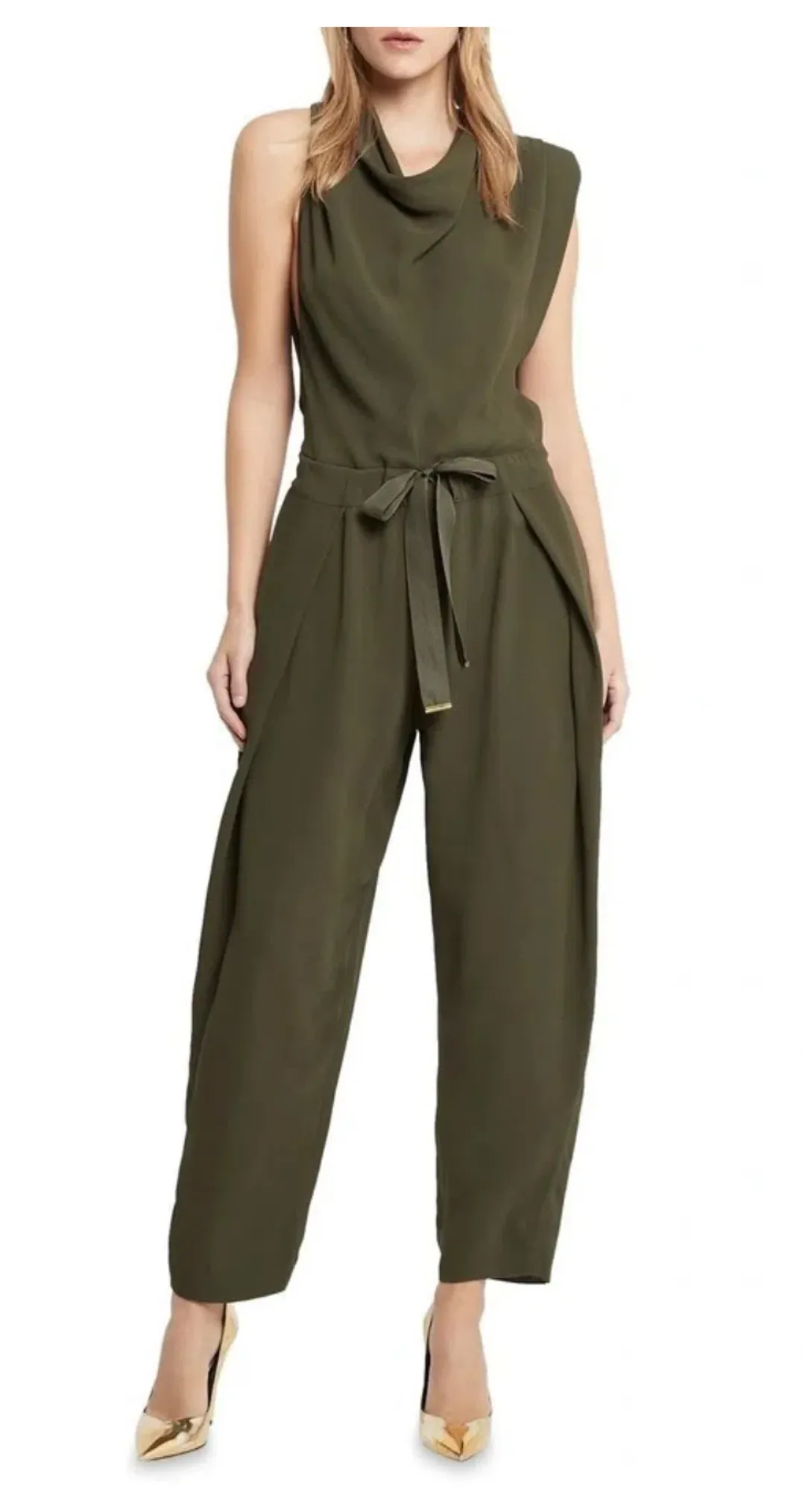 Sass & Bide Lost In Yesterday Jumpsuit Green Size 10 for rent on The Volte - main image