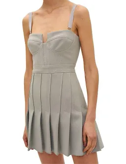 Dion Lee Column Pleated Mini Dress Green Size 8 for rent on The Volte - image 4