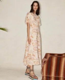 Alémais Philomena Midi Dress Print Size 12  for rent on The Volte - image 3