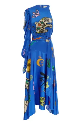 Alemais Soleil One Shoulder Midi Dress Multi Size 8 for rent on The Volte - image 4