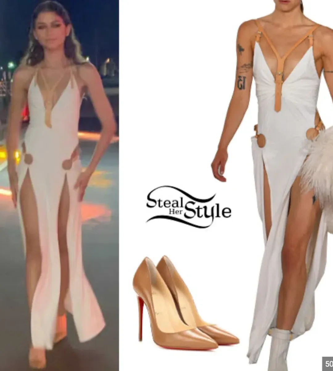 Dion Lee Bridle Gathered Dress White Size 6 / XS for rent on The Volte - main image