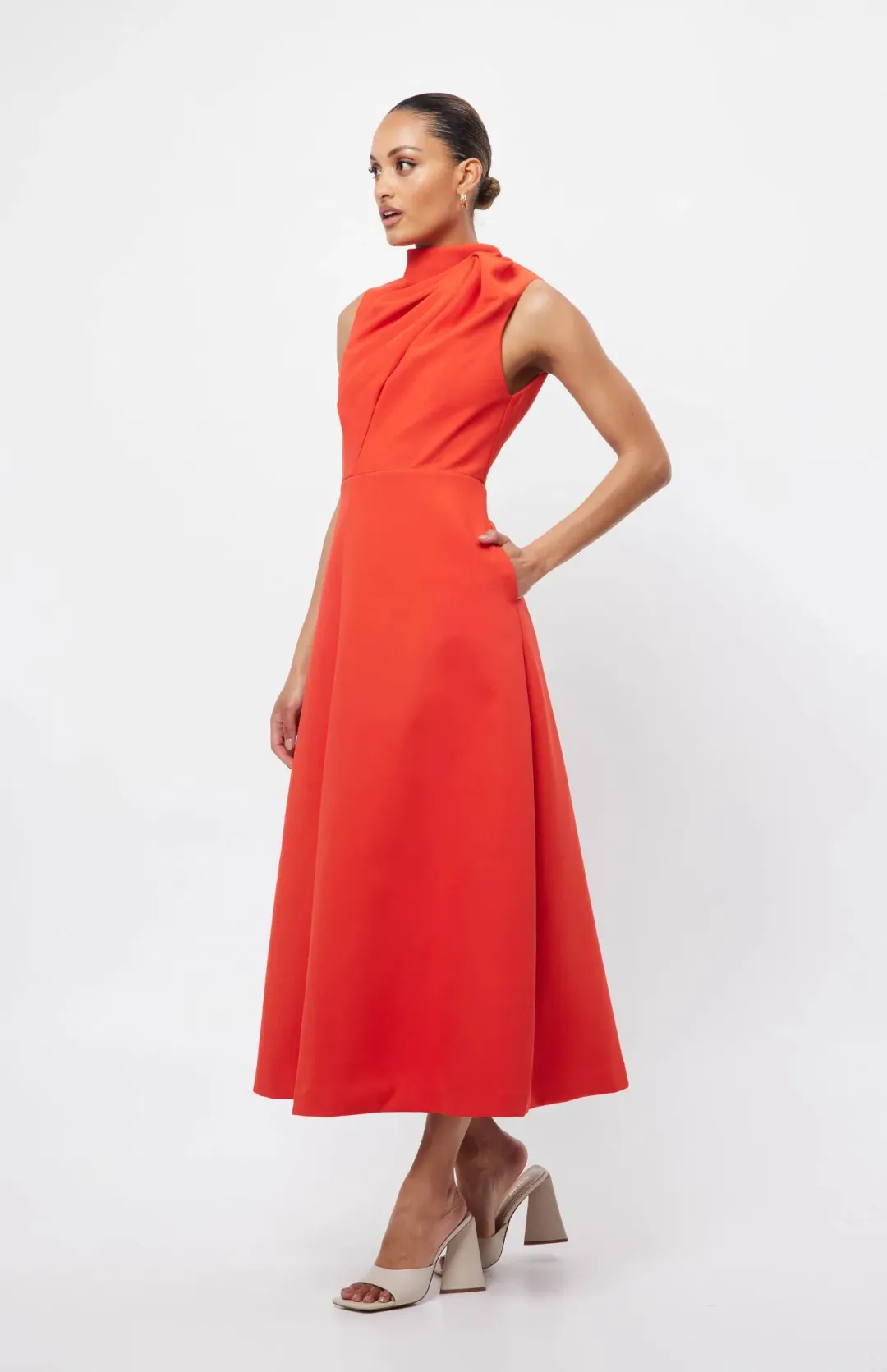 Mossman Cosmic Midi Dress Chili Size 8 for rent on The Volte - main image