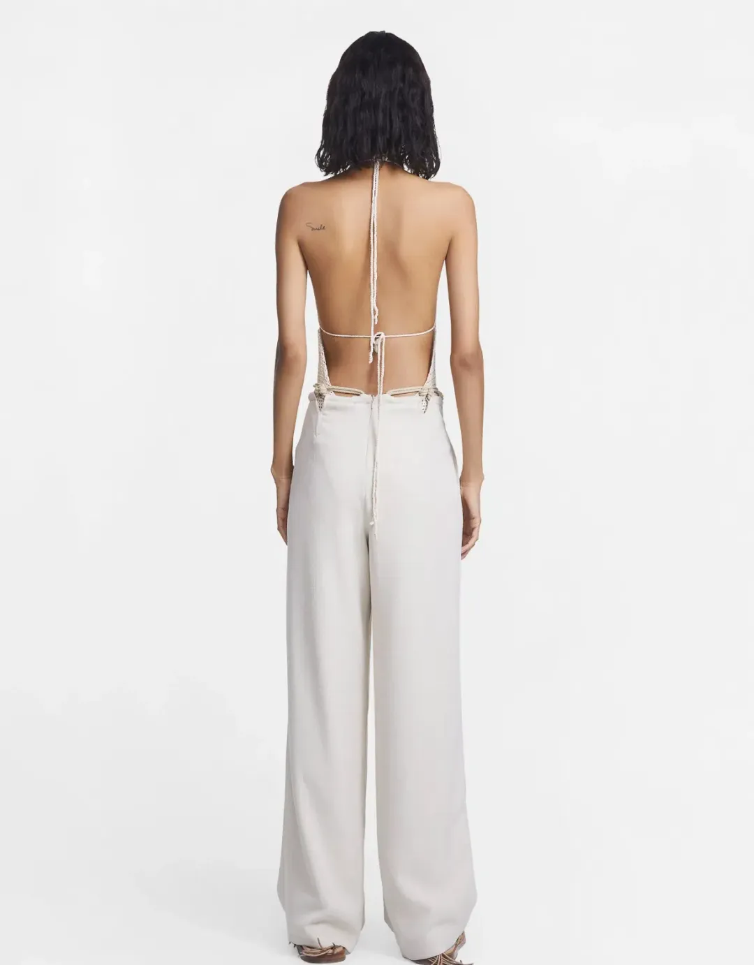 Dion Lee Macrame Pant in Ivory Size XS / AU 6 for rent on The Volte - main image