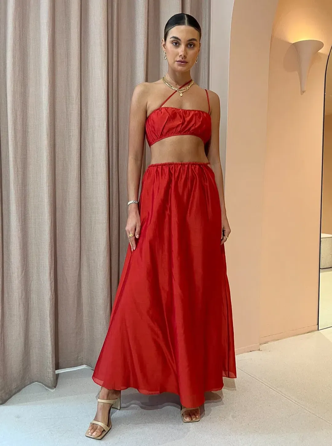 Sir the Label Lucelia Set Red Size 0-1/Au 6-8 for rent on The Volte - main image