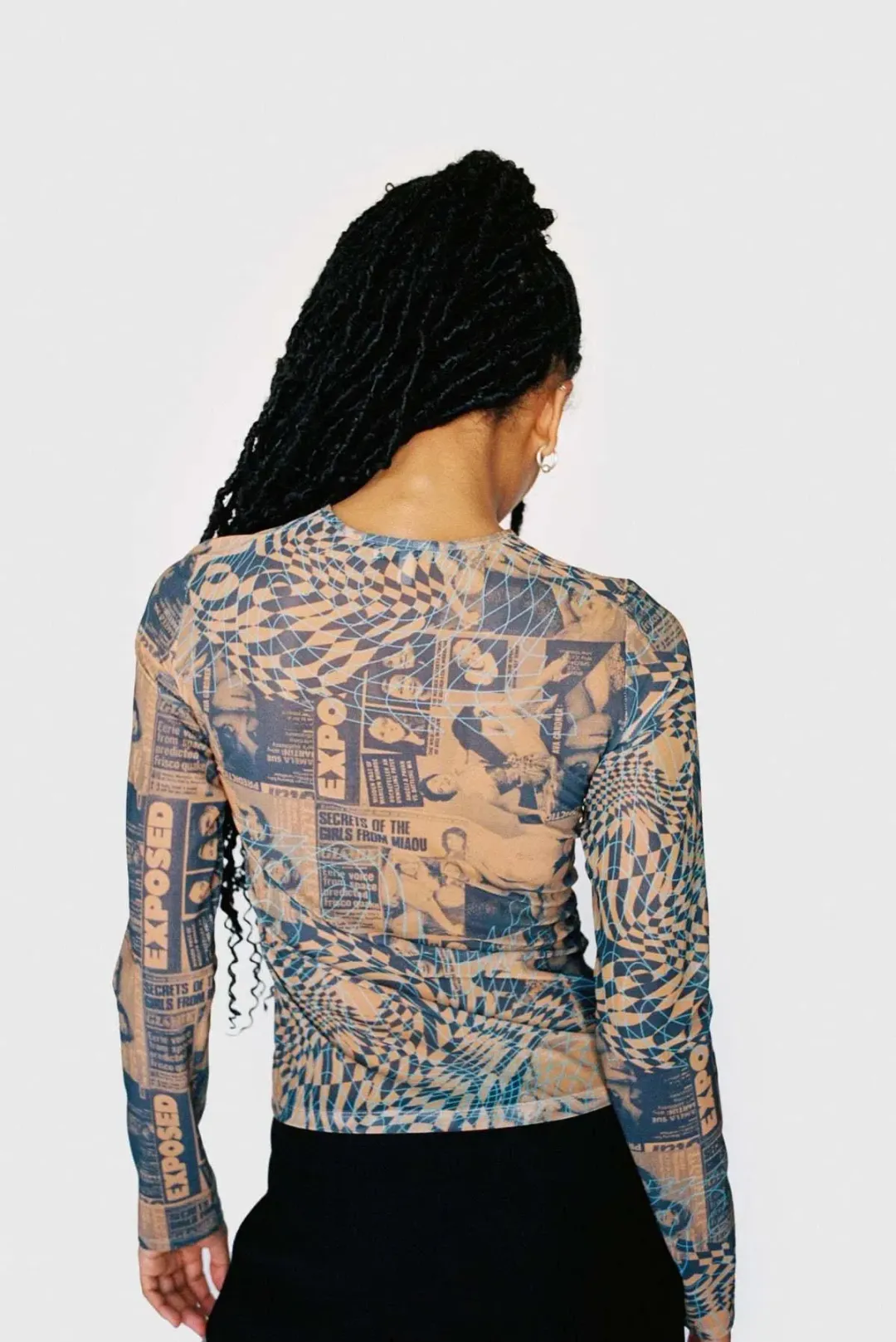 Miaou Wanted Long Sleeve Tee Print Size XS/Au 6 for rent on The Volte - main image