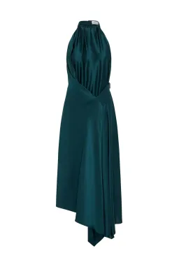 Bianca Spender Petrol Silk Isabella Dress Green Size 8 for rent on The Volte - image 5
