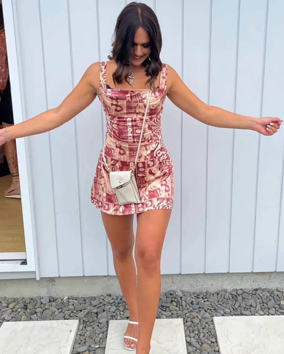 Miaou Wanted Ginger Mini Dress Print Size S/Au 8 for rent on The Volte - main image