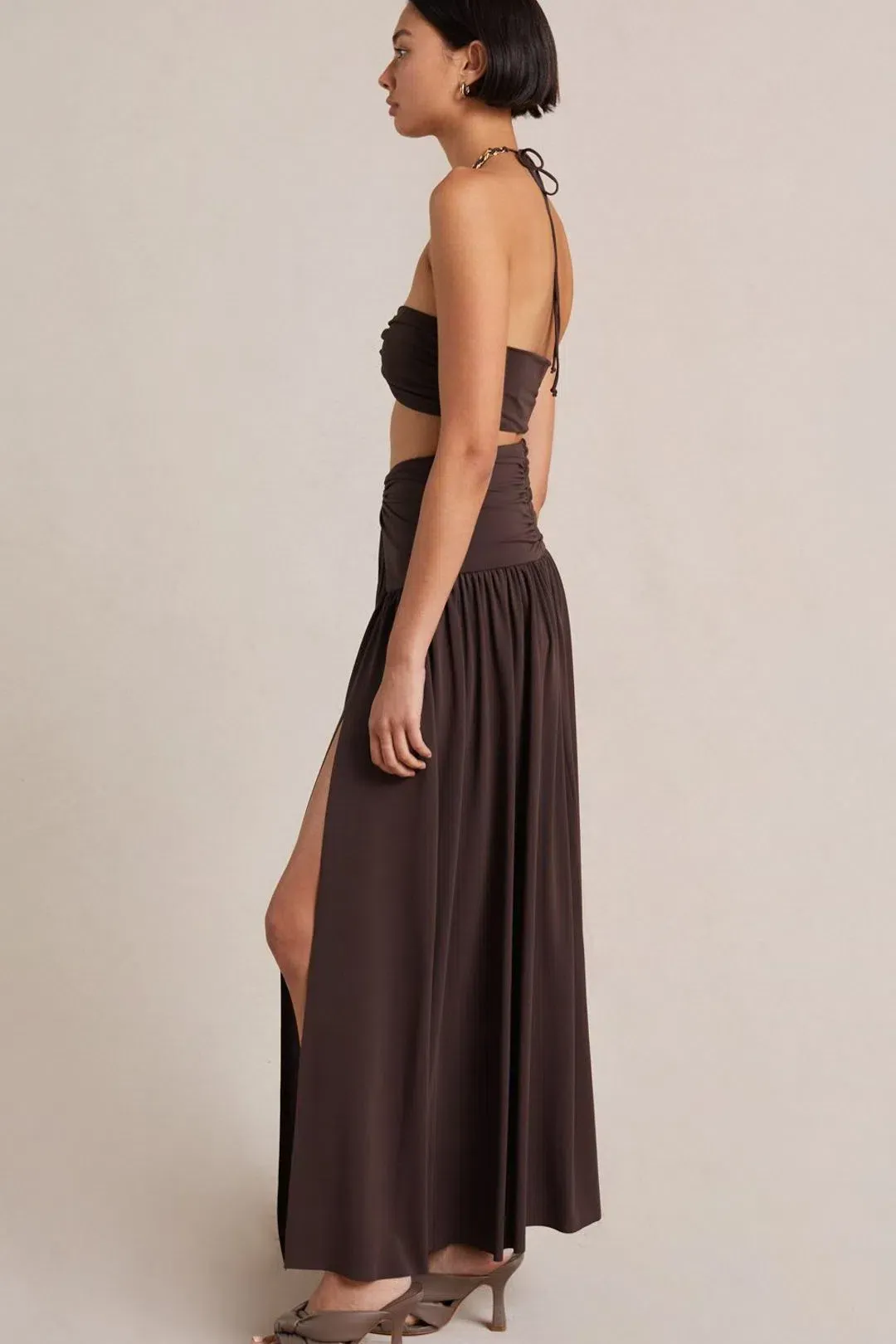 Bec & Bridge Joelene Top and Skirt Set in Cognac Size 8 for rent on The Volte - main image