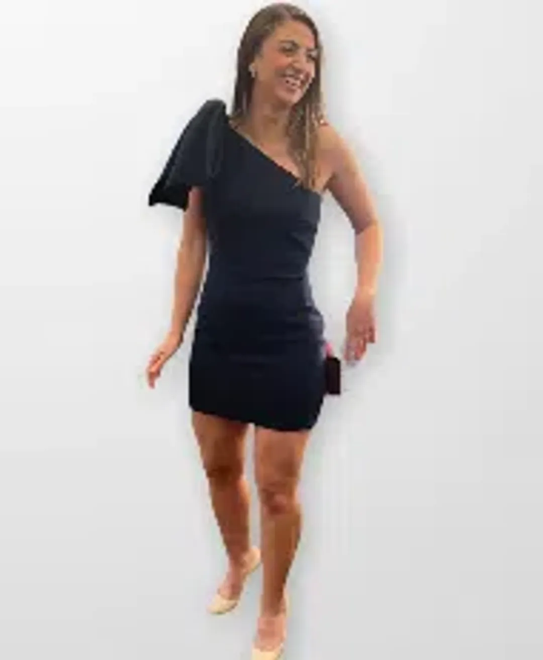 Rebecca Vallance Hamptons Bow Mini Dress Navy Size 10 for rent on The Volte - main image