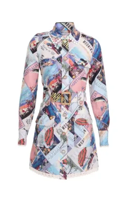 Zimmermann Postcard Shirt Mini Dress Small Poster Print Size 0P/Au 6 for rent on The Volte - image 3