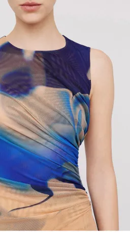 Scanlan Theodore Italian Watercolour Dress Multi Size 6/XS for rent on The Volte - image 2