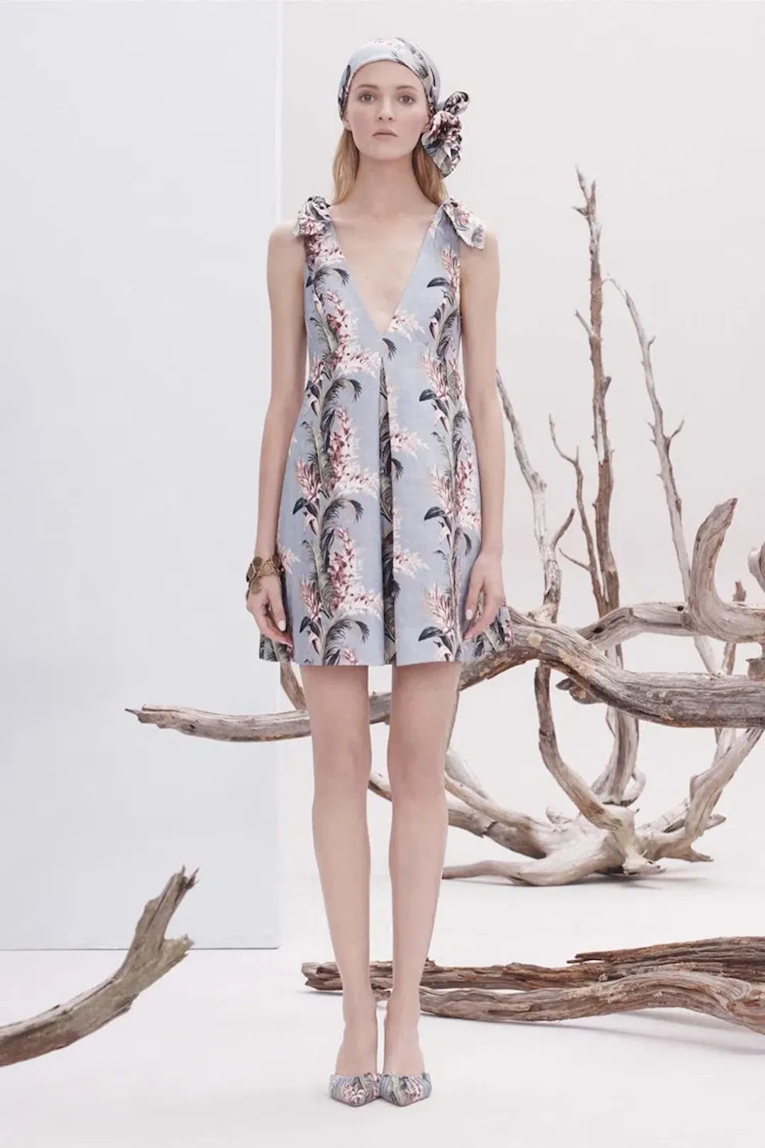 Zimmermann Winsome Trapeze Dress in Blue Floral Size 0/Au 8 for rent on The Volte - main image