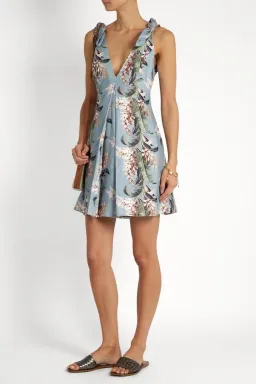 Zimmermann Winsome Trapeze Dress in Blue Floral Size 0/Au 8 for rent on The Volte - image 3