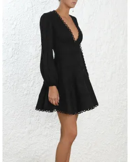Zimmermann Heathers Flounce Short Dress Black Size 1/Au 10  for rent on The Volte - image 4