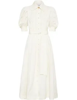Aje Madeleine Belted Midi Dress Ivory Size 6  for rent on The Volte - image 3