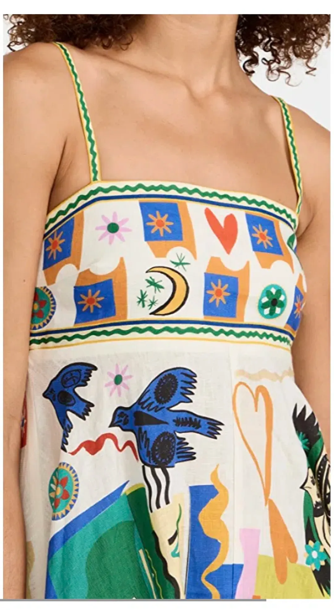 Alemais Soleil Midi Sundress in Ivory Size 10 for rent on The Volte - main image