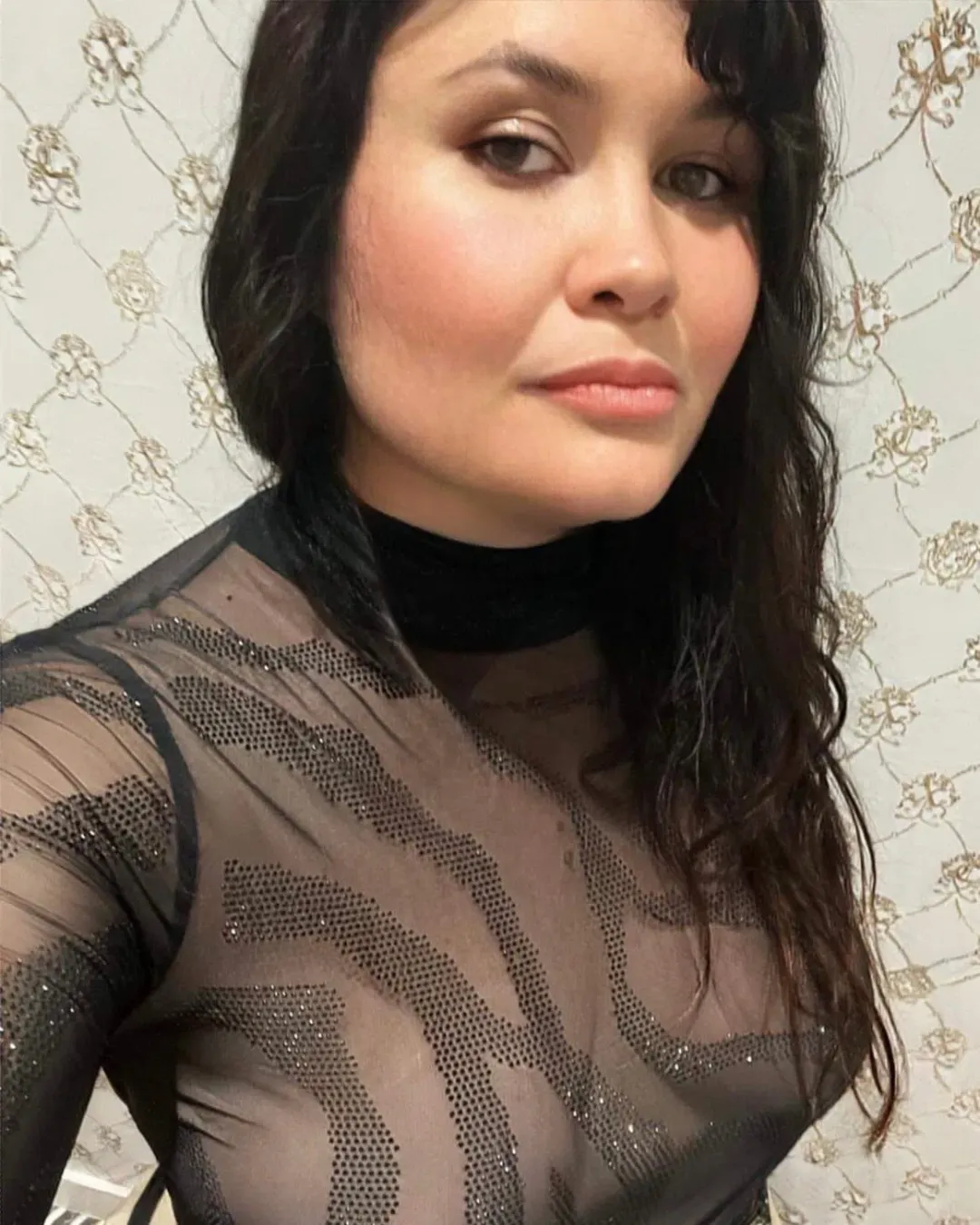 Camilla Jersey Turtleneck Tame My Tiger Black with Camilla Cool For Cats Soft Bra with Back Clip (AU16) for rent on The Volte - main image