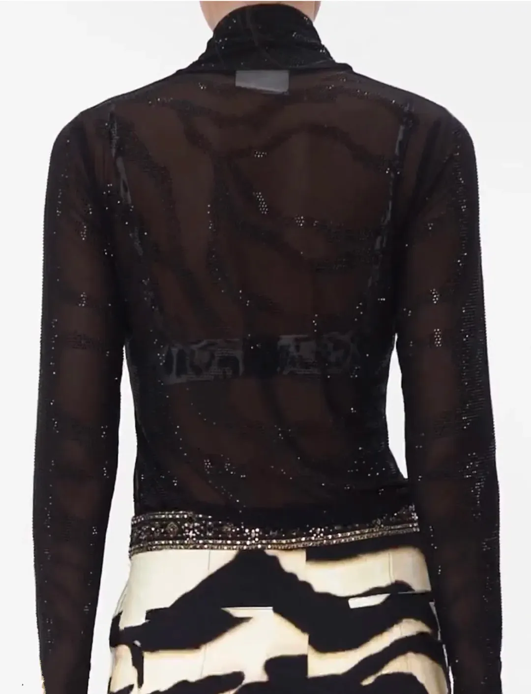 Camilla Jersey Turtleneck Tame My Tiger Black with Camilla Cool For Cats Soft Bra with Back Clip (AU16) for rent on The Volte - main image