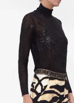 Camilla Jersey Turtleneck Tame My Tiger Black with Camilla Cool For Cats Soft Bra with Back Clip (AU16) for rent on The Volte - image 3