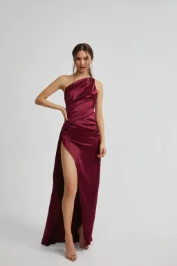 Lexi Samira Gown Burgundy Size 8 for rent on The Volte - image 1