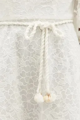 Zimmermann Lola Embroidered Midi Dress White Size 3 / Au 14 for rent on The Volte - image 4