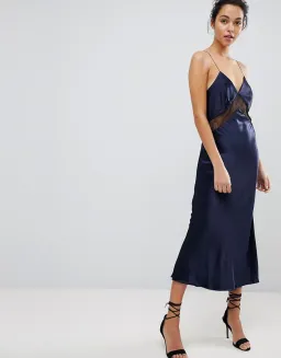 Bec & Bridge Je Suis Midi Dress Navy Size 6 / XS for rent on The Volte - image 1