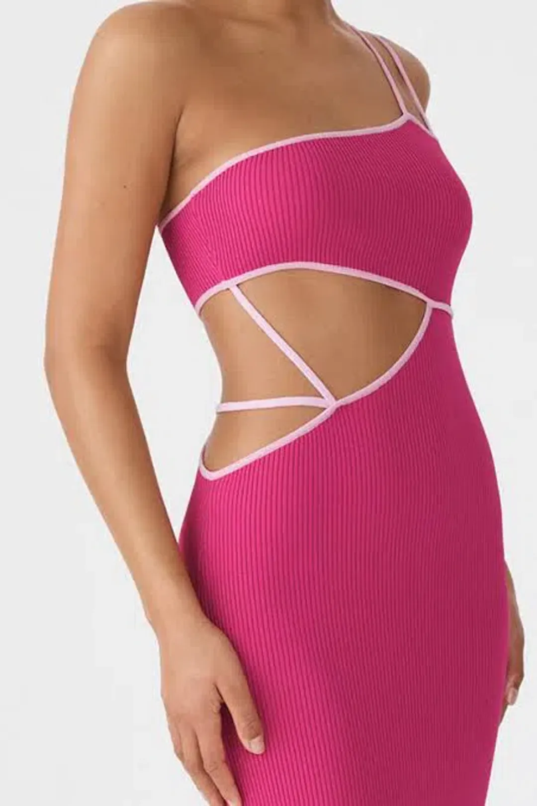 San Sloane Nathalya Midi Dress Pink Size 6 / XS for rent on The Volte - main image