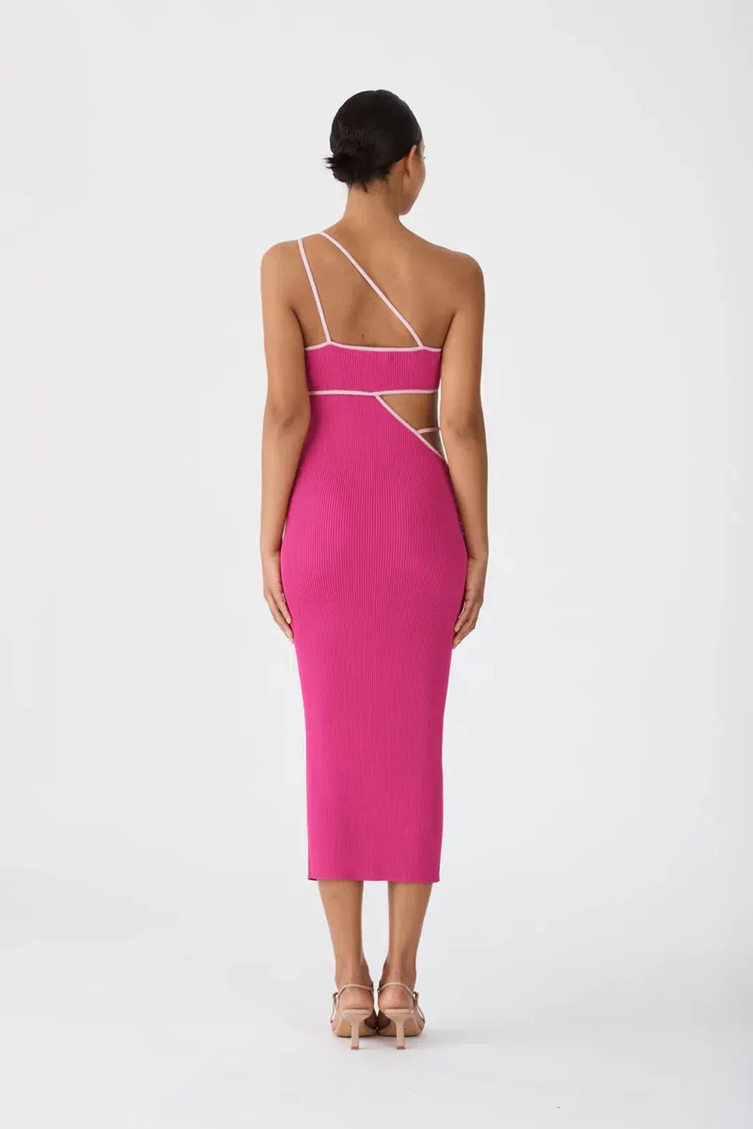 San Sloane Nathalya Midi Dress Pink Size 6 / XS for rent on The Volte - main image