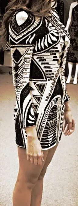 Balmain x H&M Embellished Long Sleeve Mini Dress Beaded Size 10 for rent on The Volte - image 2