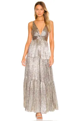 Sabina Musayev Pacific Dress Gold Size 8 for rent on The Volte - image 1