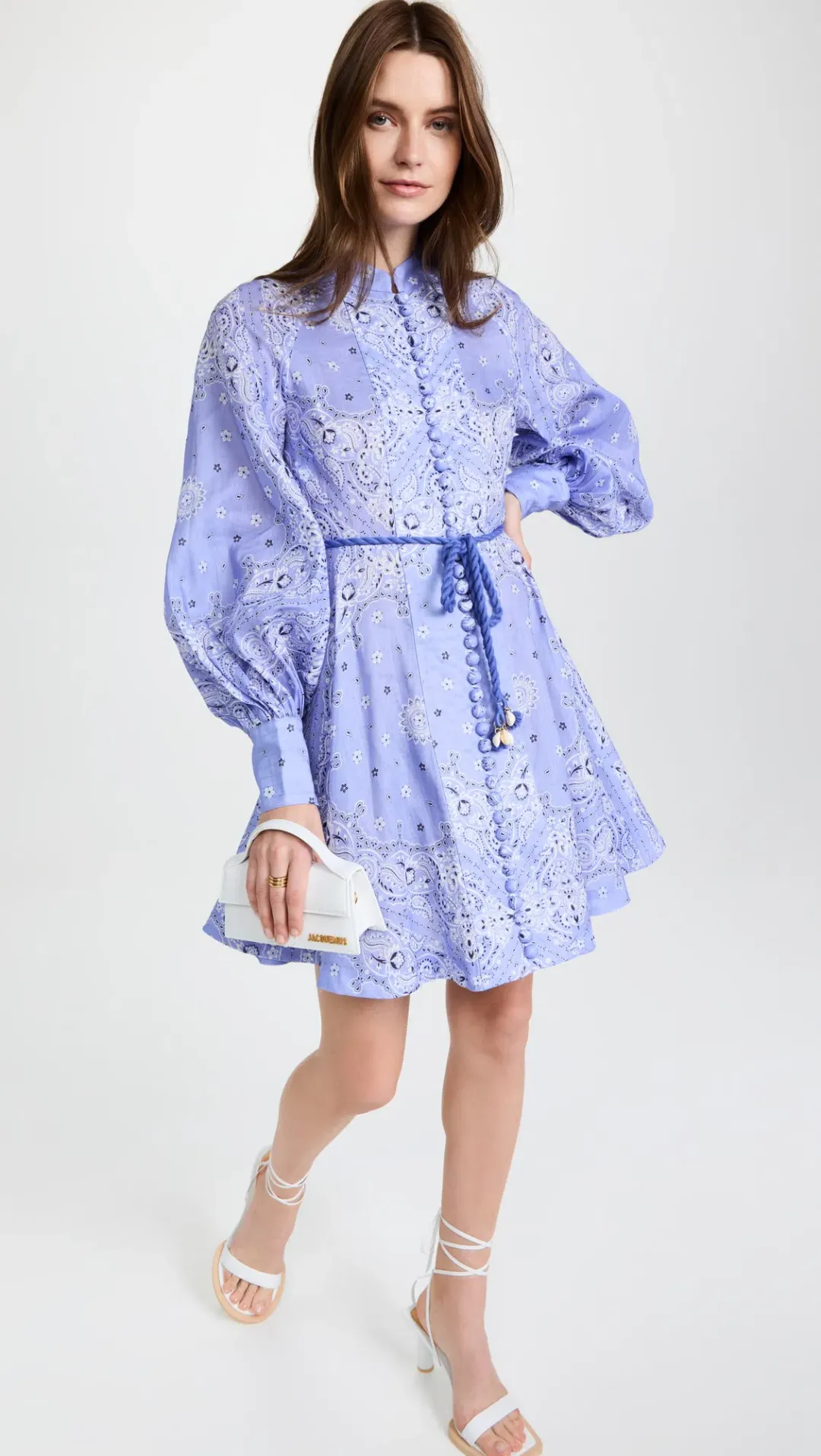 Zimmerman Button Up Mini Dress Print Size 14 for rent on The Volte - main image