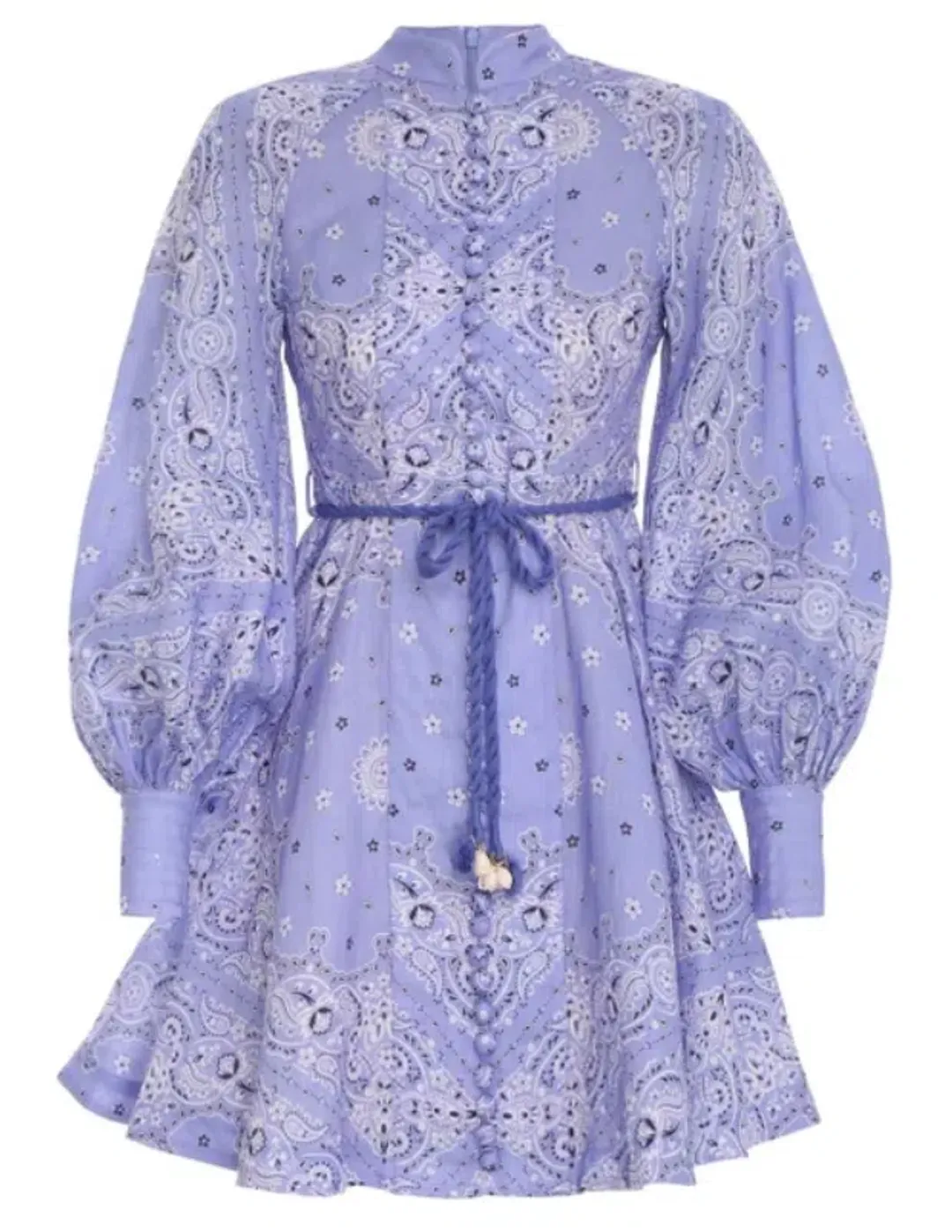 Zimmerman Button Up Mini Dress Print Size 14 for rent on The Volte - main image