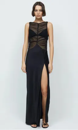 Bec & Bridge Naomi Split Maxi Dress Black Size 6 for rent on The Volte - image 2