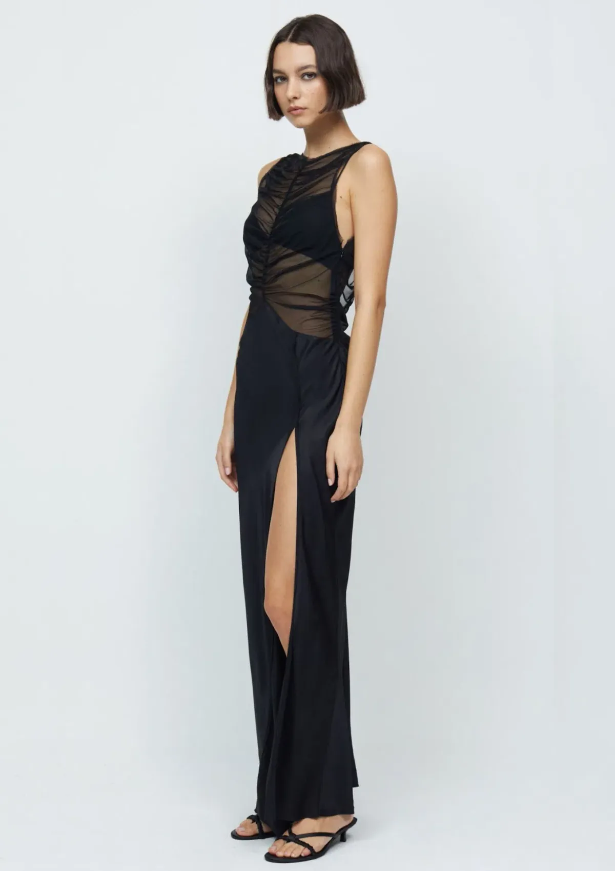 Bec & Bridge Naomi Split Maxi Dress Black Size 6 for rent on The Volte - main image