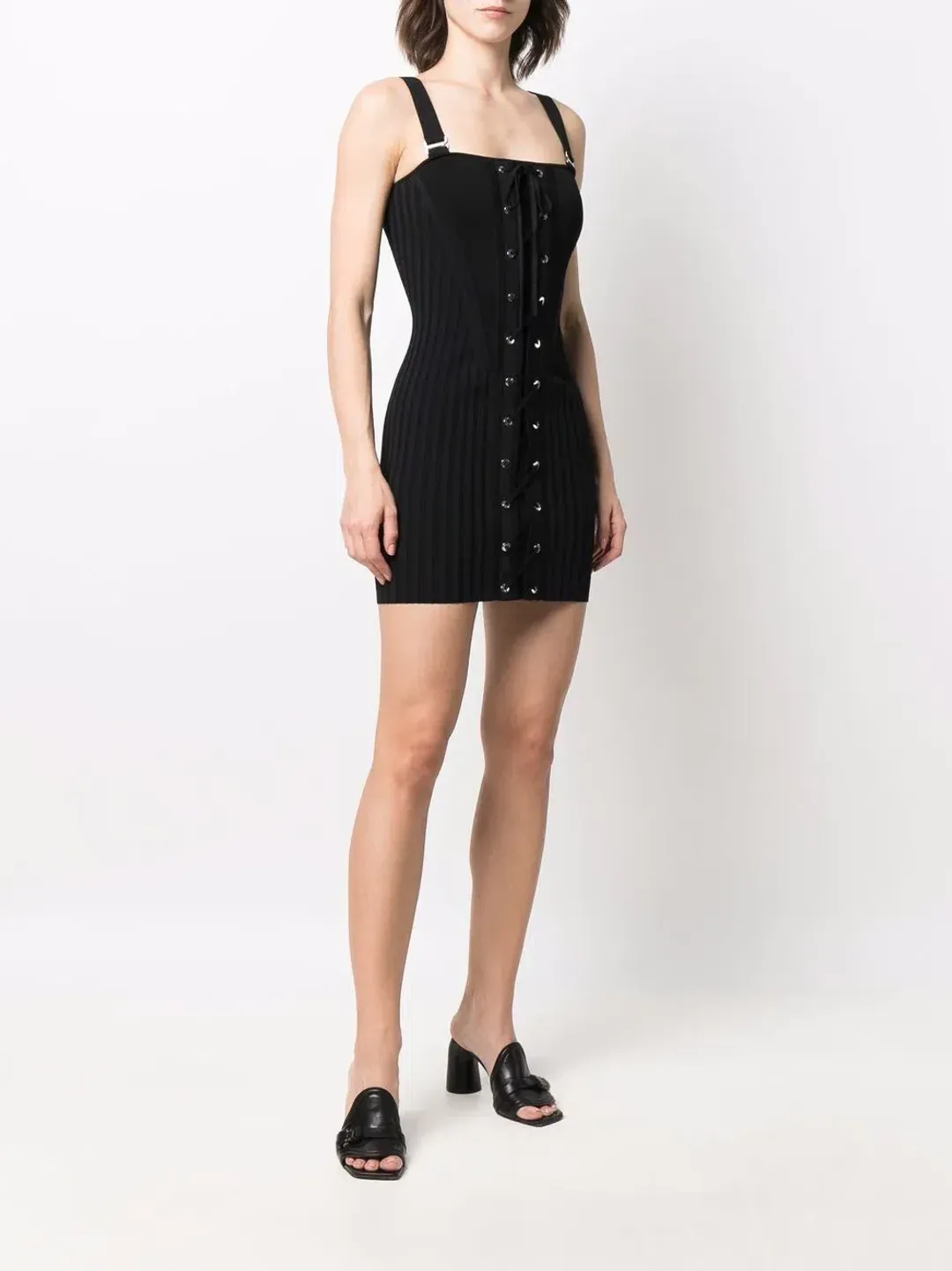 Dion Lee Laced Corset Mini Dress Black Size XS/Au 6 for rent on The Volte - main image