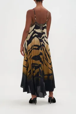 Camilla The Tame My Tiger Gather Neck Halter Maxi Dress Print Size AU 8 for rent on The Volte - image 2