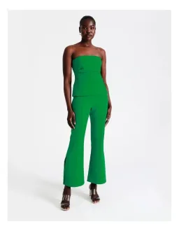 Wayne Cooper Flare Pants and Strapless Bodie Set in Green Bee Size 10 for rent on The Volte - image 1