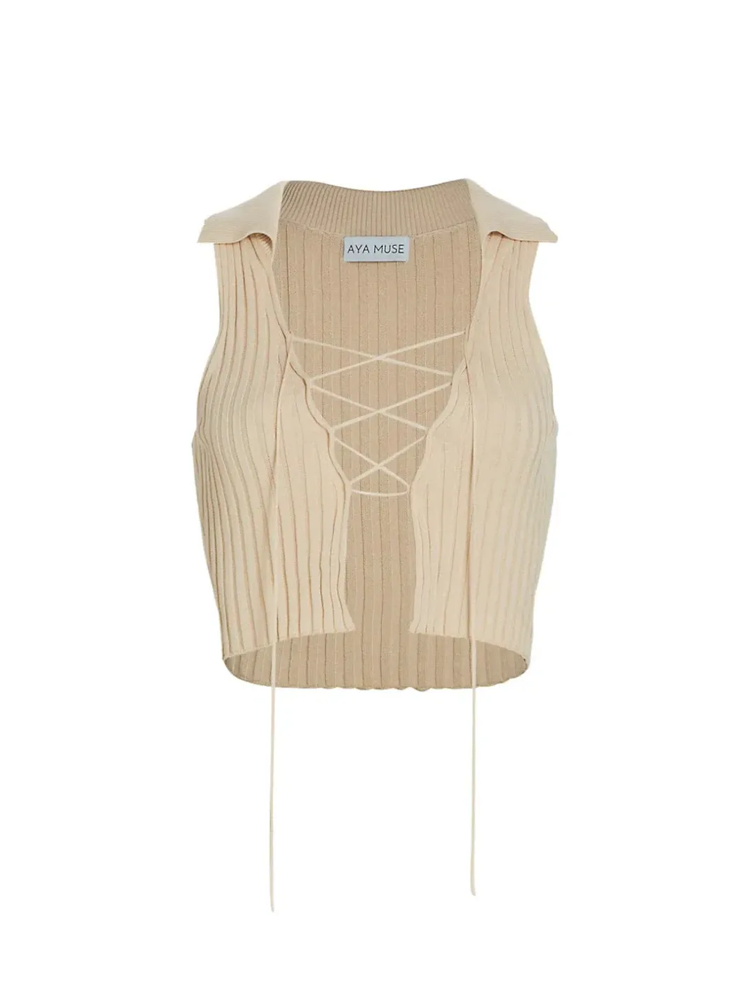 Aya Muse Reposier tan Top & Skirt Set Tan Size 4 for rent on The Volte - main image