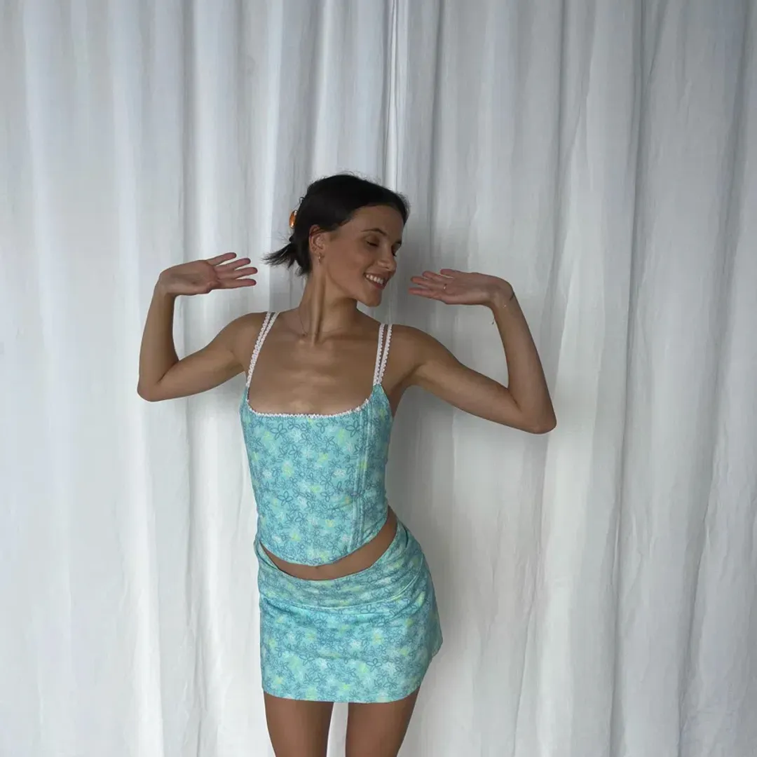 Eisha Collective Milah Set Blue Size 0/AU 6  for rent on The Volte - main image