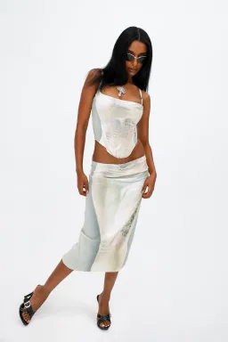 Miaou Heavenly Bodies Venus Corset and Moni Skirt Set Multi Size 4 for rent on The Volte - image 2