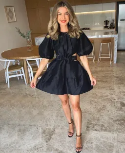 Aje Mimosa Cutout Mini Dress Black Size 4  for rent on The Volte - image 1