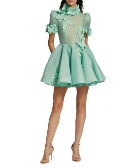 Zimmermann High Tide Lift Off Flower Mini Dress Mint Size 1 /Au 10 for rent on The Volte - image 1