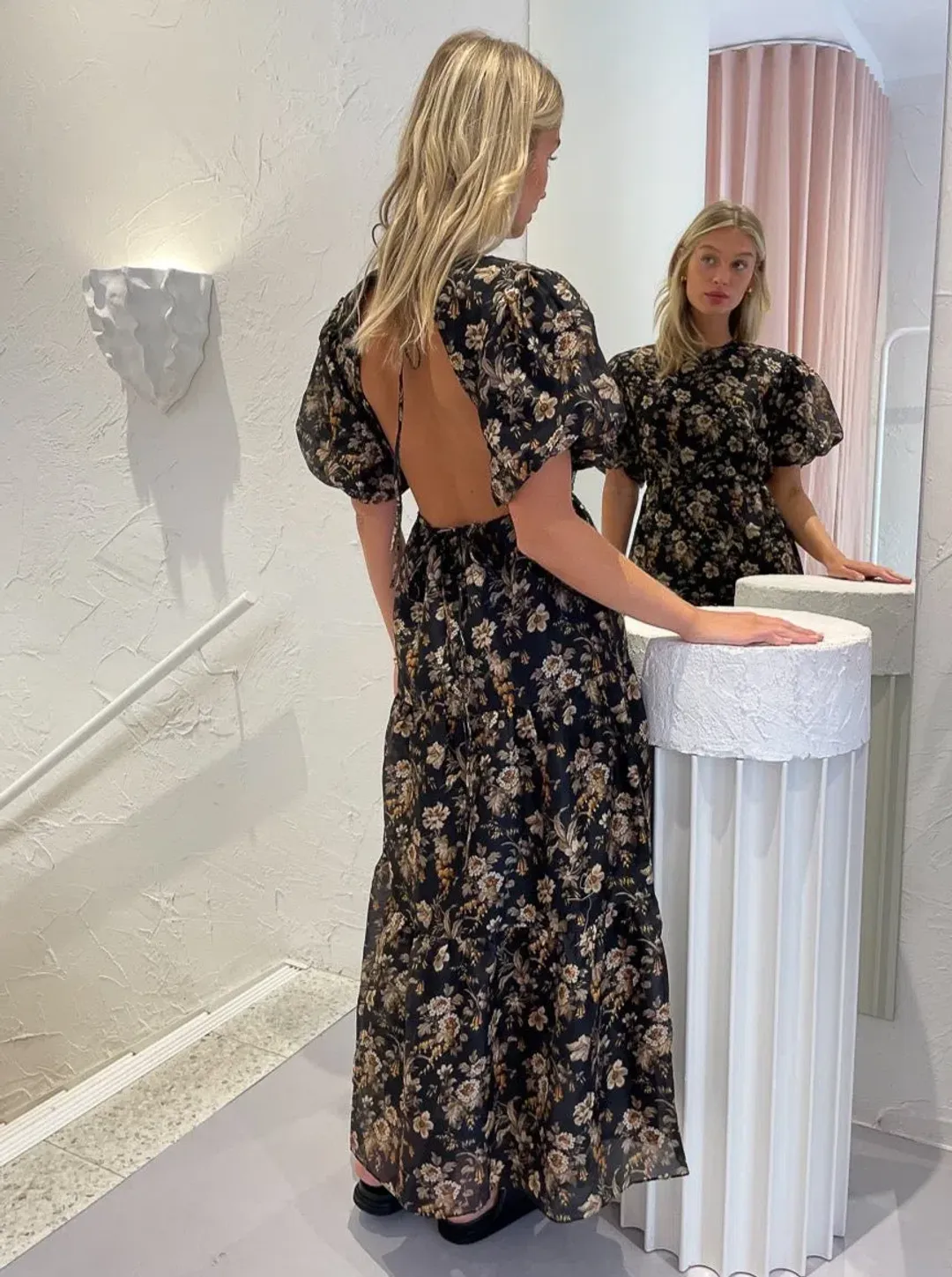 Sir the Label Amerie Open-back Midi Dress Floral Size 2/Au 10 for rent on The Volte - main image